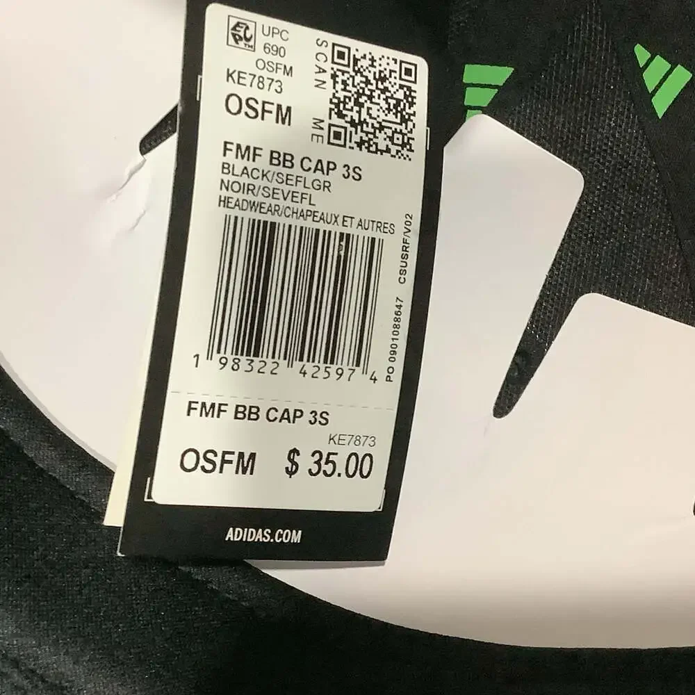 Adidas‎ Mexico 26 Baseball Cap With 3-Stripes - Black/Semi Flash Green